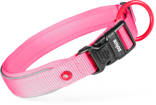 ZOLUX Obroża dla psa z nylonu premium 35-40 cm/20 mm S kol. fuksja