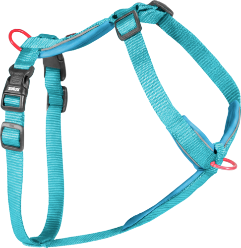 ZOLUX Szelki dla psa z nylonu premium 50-74 cm/20 mm M kol. turkusowy