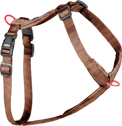 ZOLUX Szelki dla psa z nylonu premium 38-56 cm/15 mm S kol. mocha