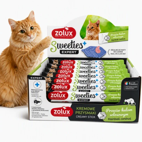 ZOLUX Przysmak kremowy dla kota SWEETIES kurczak-morszczuk hairball 14 g