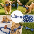ZOLUX Zabawka dla psa gryzak hantel sznur BLUE FLOWER 29cm