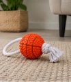 ZOLUX Zabawka dla psa piłka do koszykówki ze sznurkiem 10 cm
