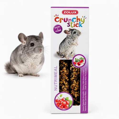 ZOLUX Kolba Crunchy Stick szynszyla dzika róża porzeczka 115 g
