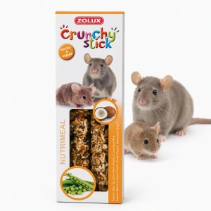 ZOLUX Kolba Crunchy Stick szczur/mysz orzech kokosowy/groch 115 g