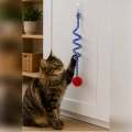 ZOLUX Zabawka dla kota MALO pompon sprężyna zawieszana 80cm niebieski