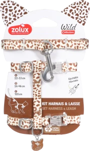 ZOLUX Zestaw Szelki Smycz dla Kota WILD Mokka Leopard