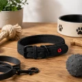 ZOLUX Obroża skórzana dla psa komfort 30 cm czarna neopren