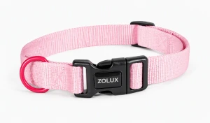 ZOLUX Obroża nylonowa dla psa 21-36cm Różowa Klamra Regulowana