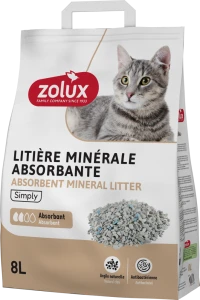ZOLUX Żwirek dla kota mineralny pochłaniający perfumowany PURECAT 8 l