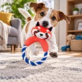 ZOLUX Zabawka pluszowa dla psa, Panda ze sznurkiem "Calinou" 25,5 cm