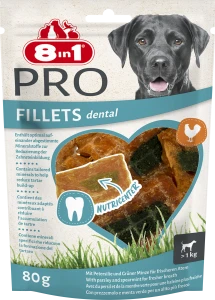 8in1 PRZYSMAK PRO FILLETS DENTAL 80G karma dla psa higiena jamy ustnej