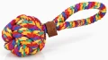 ZOLUX Zabawka dla psa szarpak piłka sznur RAINBOW 9,5cm