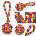 ZOLUX Zabawka dla psa szarpak piłka sznur RAINBOW 9,5cm