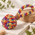 ZOLUX Zabawka dla psa szarpak piłka sznur RAINBOW 9,5cm