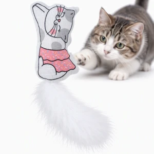 ZOLUX Zabawka dla kota z piórkami i kocimiętką kot tutu CHATOUILLE 8cm