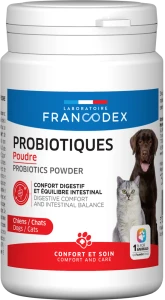 FRANCODEX Probiotyki dla psów i kotów w proszku 150g wsparcie trawienia