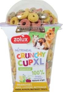 ZOLUX Naturalne przysmaki dla gryzoni i królików CRUNCHY CUP XL Kółka 170g